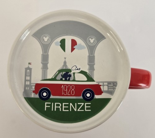 Disney Store Florence Mickey Mug Lid Coaster Red Yellow Blue City Tours 1928 - Picture 4 of 6