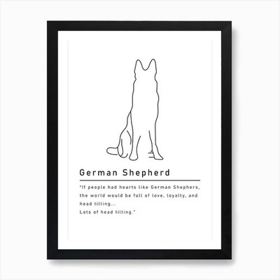 German Shephard 1 Art Print Framed Wall Art Poster Canvas Print Picture