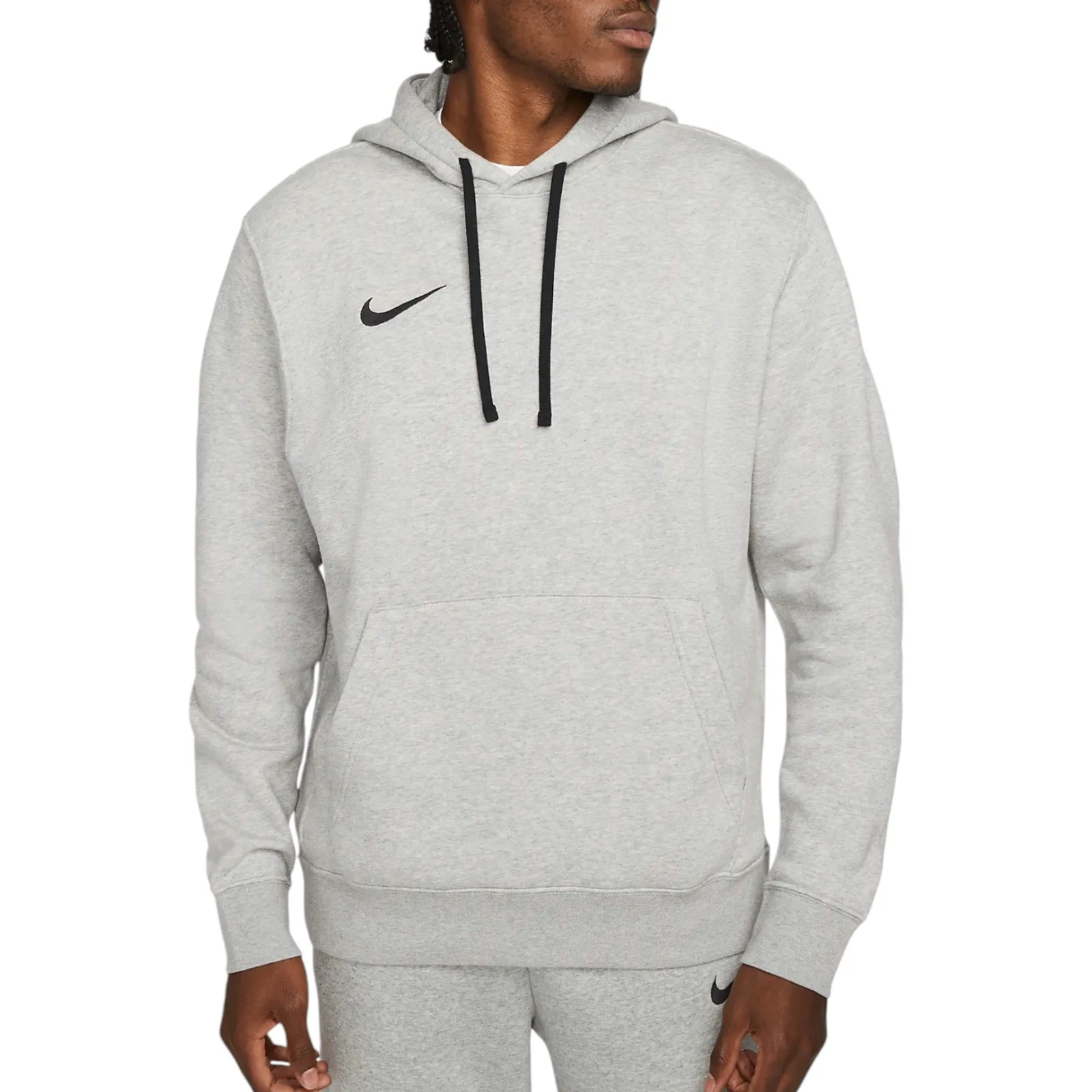 NIKE Mens Hoodie CW6894 Park20 Pullover Fleece Casual Cotton Plain Jumper Grey