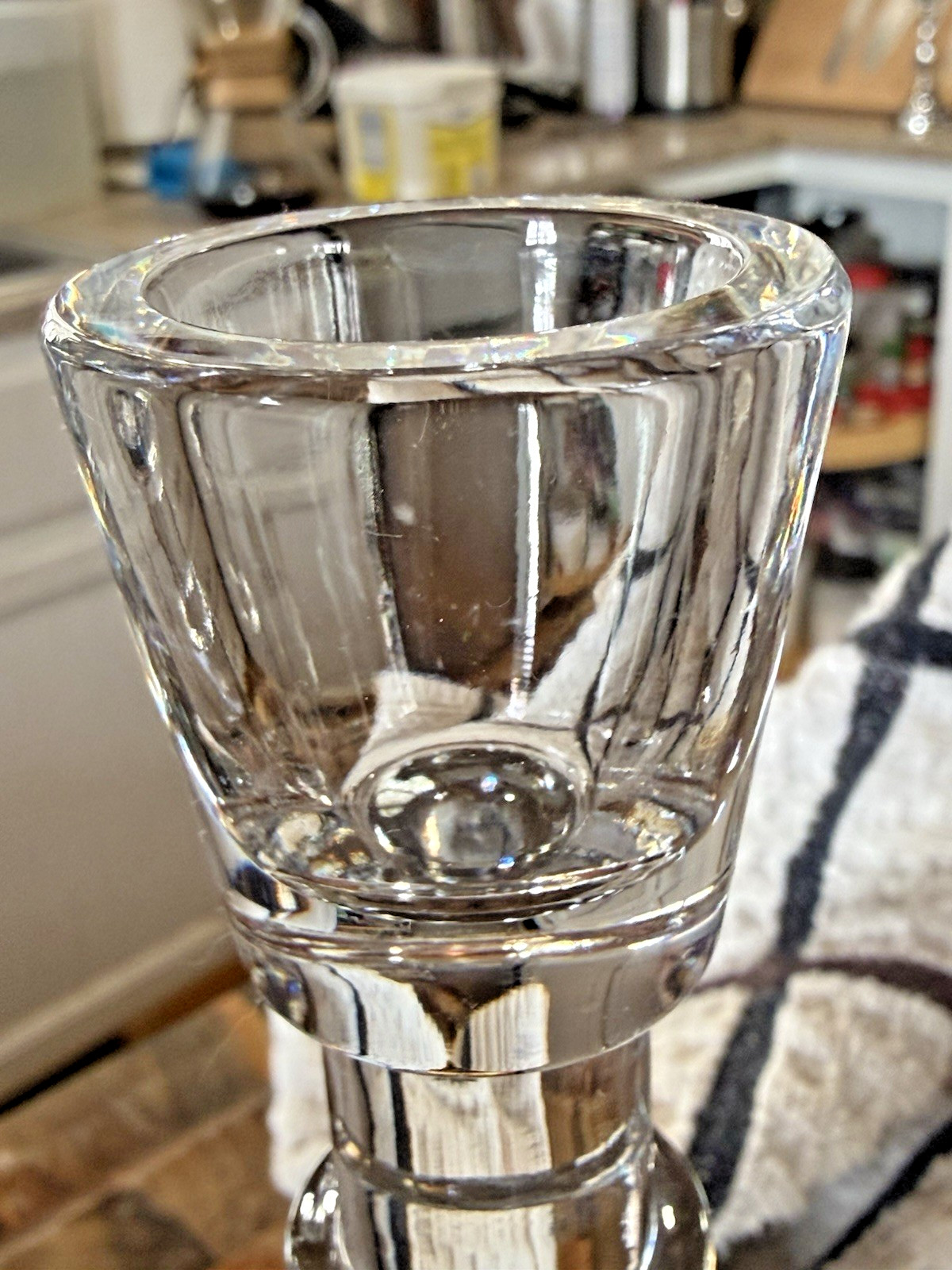 Calvin Klein Geometry 8in Lead Crystal Candlesticks Candle Holders (2) thumbnail 10