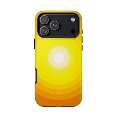 Gradient Yellow White Sun Circle | Tough Phone Case | iPhone, Galaxy, Pixel