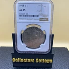 1928 $1 Silver Peace Dollar NGC AU55 Key Date