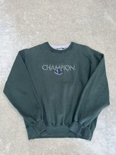 Vintage Champion Crewneck Sweatshirt Size XL Made In USA 90s Green Embroidered