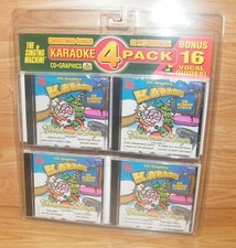 The Singing Machine Karaoke 4 Pack Christmas Song CD's  Graphics READ-NEW 