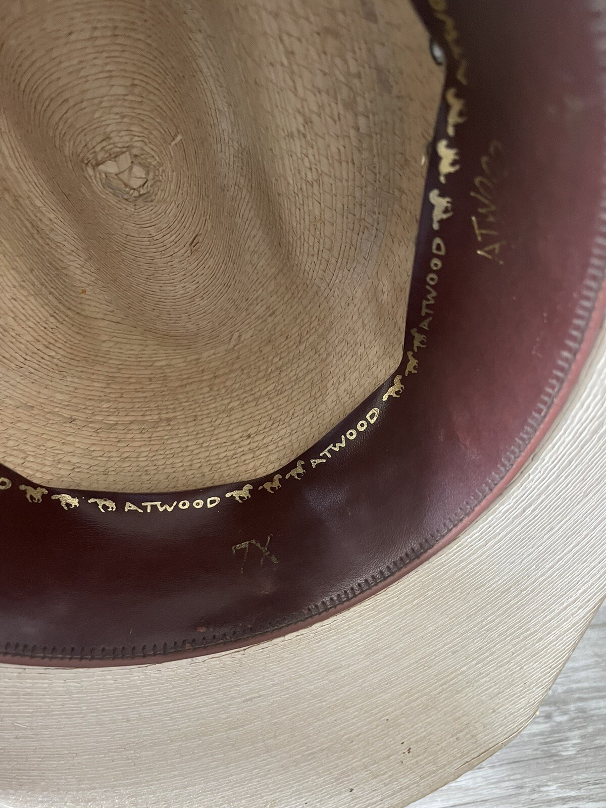Atwood Hereford Low Crown Straw Cowboy Hat 7x 63/4” … Gem