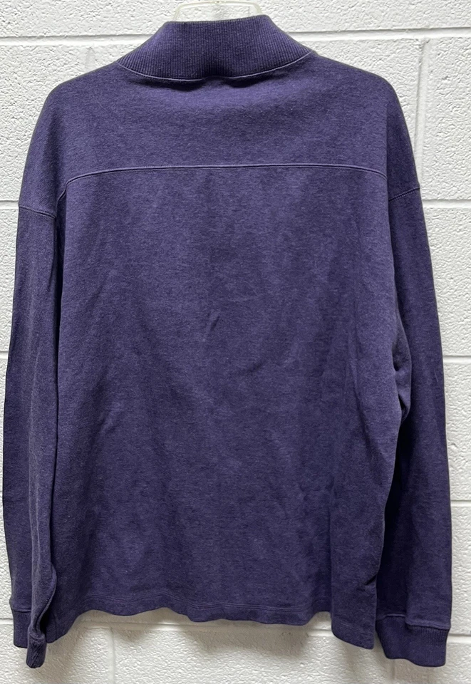 Suéter Jos A Bank Para Hombre Suéter Púrpura 1/4 Cremallera Cuello Simulado Pullover XL Foto 3 de 4
