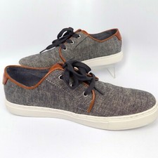Tommy Hilfiger McKenzie 2 Mens Gray Canvas Lace up SNEAKERS Sz 9.5 