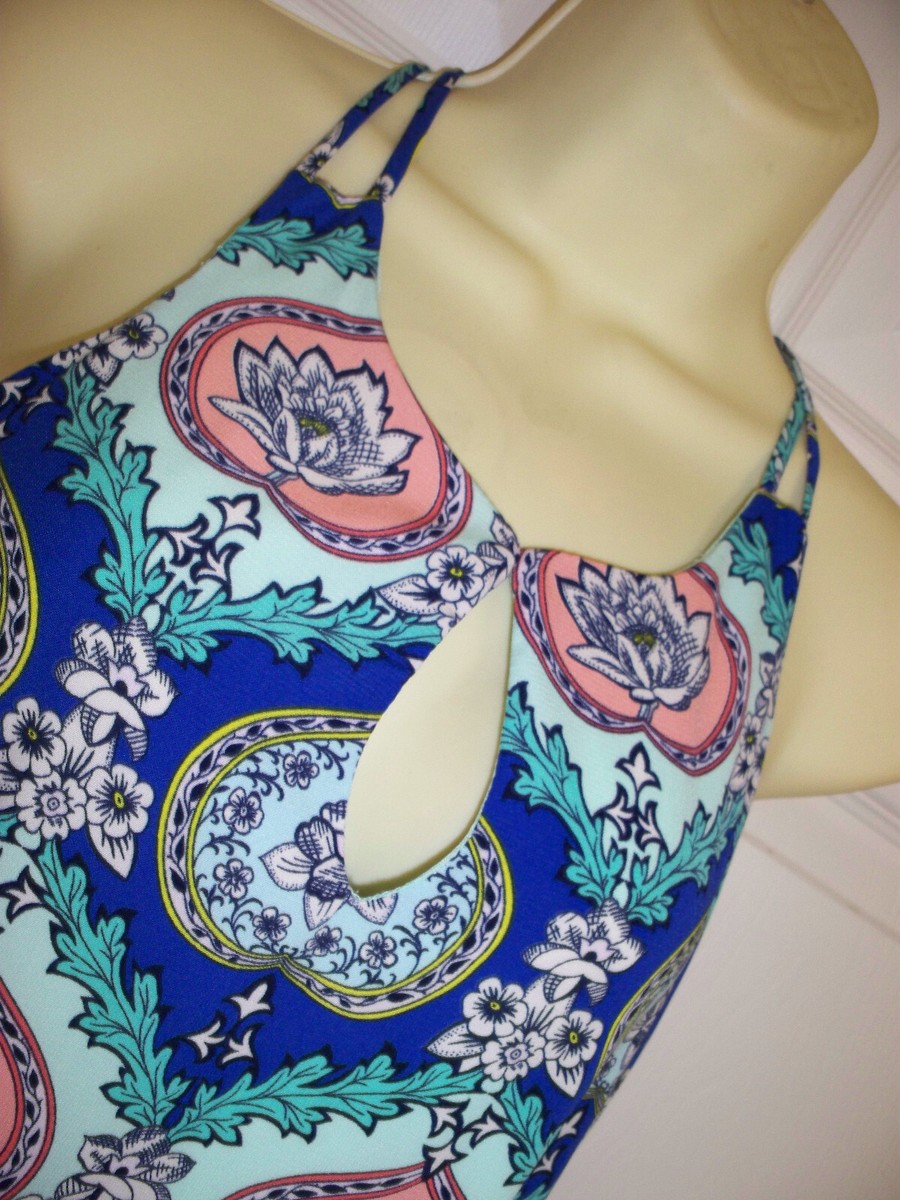 Pink Owl Apparel Dress Size Small Teal Pink Blue | eBay