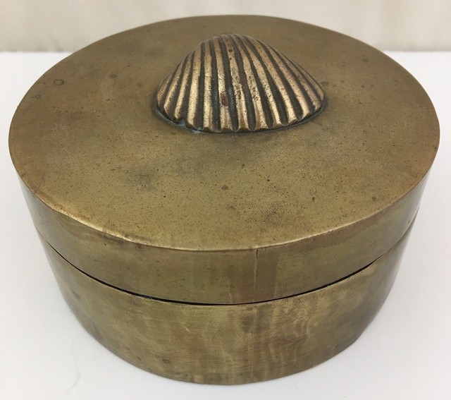 Vintage Brass Hinged Trinket Box made in India eBay