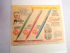 1956 Ad Scripto Pens and Pencils  Featuring Al Morrison Cartoon and Gag Writer