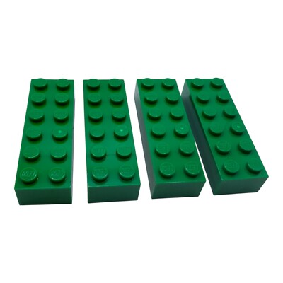 4x  LEGO Steine 2x6  Dark Green Stein 4181135 44237 Grundbaustein dunkelgrün