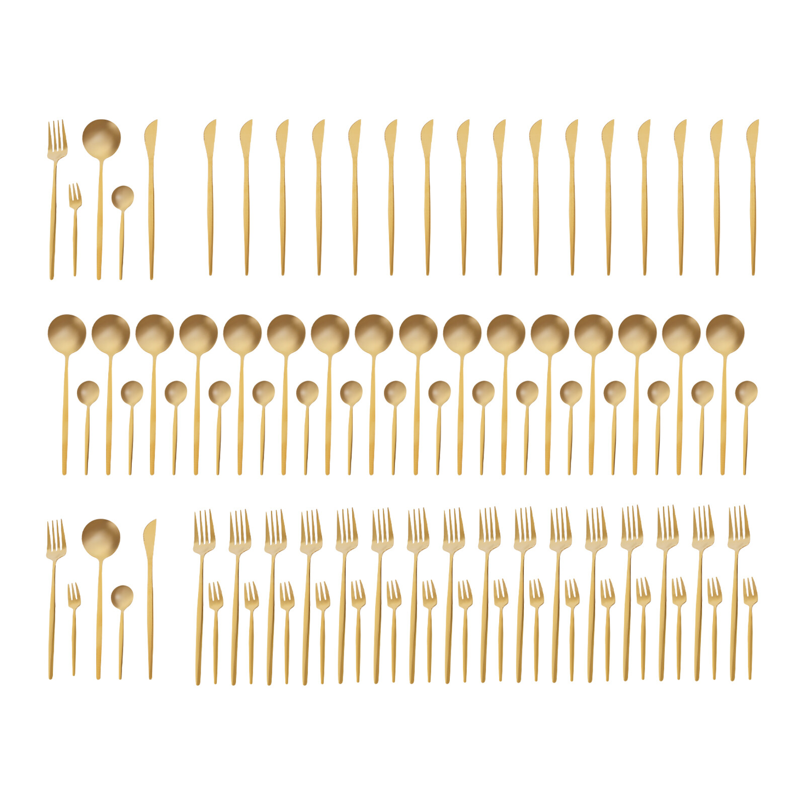Silverware Golden Restaurant Flatware Sets