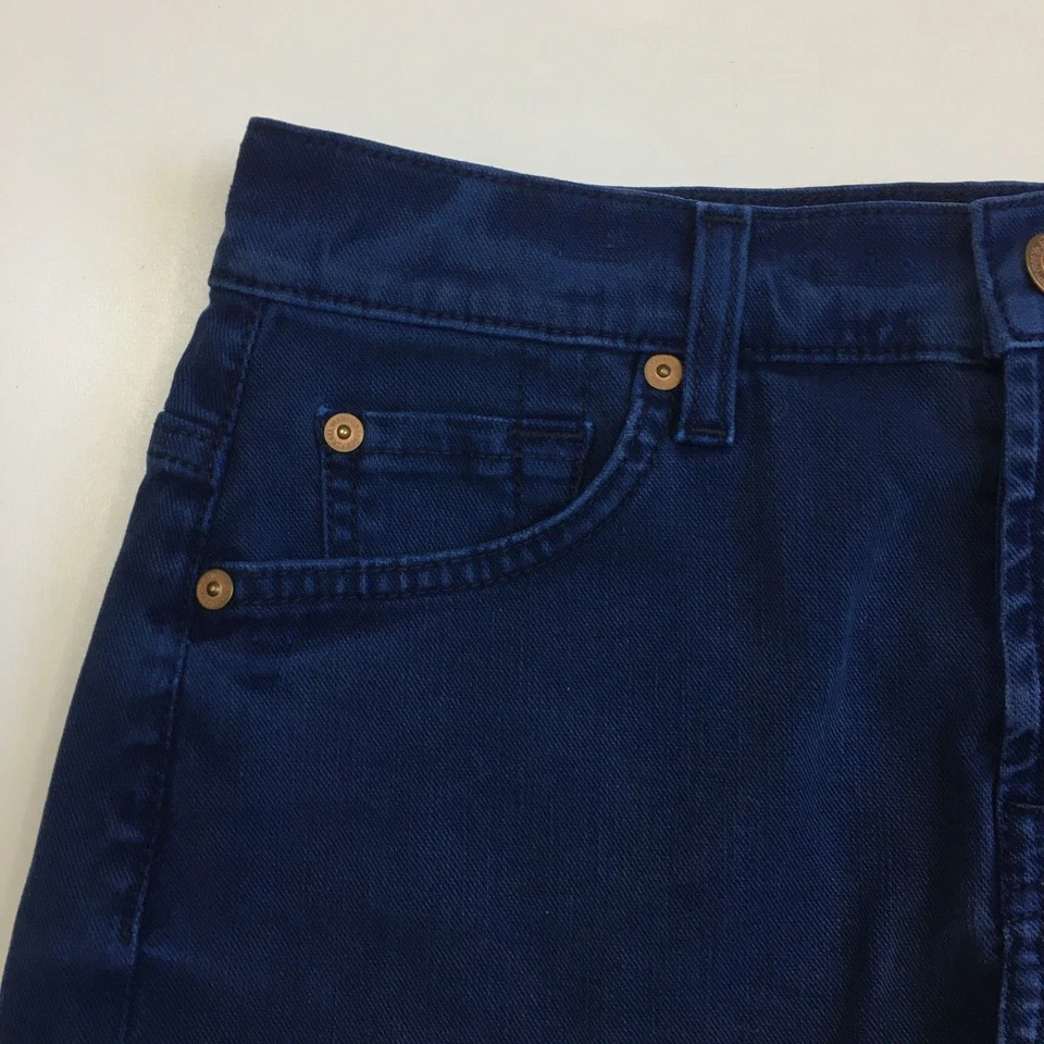 7 ДЛЯ ВСЕГО ЧЕЛОВЕЧЕСТВА женщин sz 25 синий незаконченный Fray кромки отрезать джинсовые шорты - Изображение 4 из 4