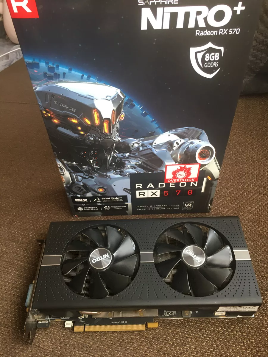 SAPPHIRE Radeon NITRO RX 570 8GB GDDR5 PCI-Express Graphics Card SAPPHIRE Radeon NITRO RX 570 8GB GDDR5 PCI-Express Graphics Card