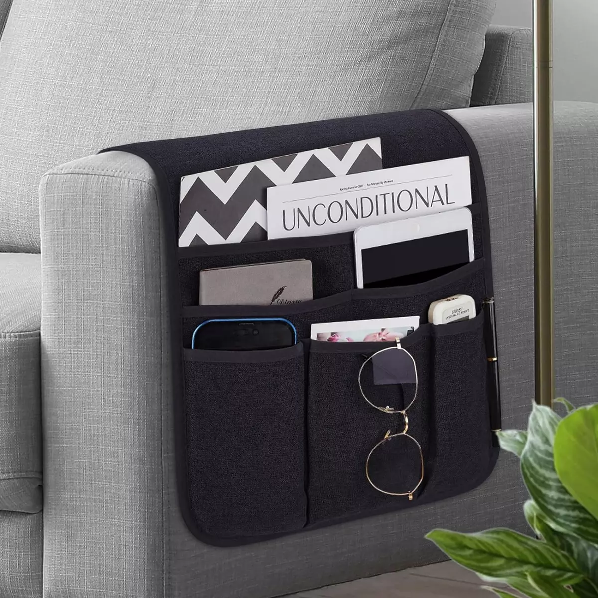 Remote holder for on sale recliner