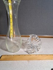 Beautiful Vintage Clear Glass Lily Stem Vase Glass Vase 1743L166