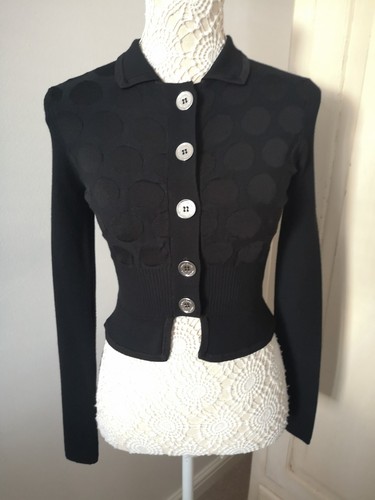 Karen Millen Size 3 UK 12 Black Cropped 