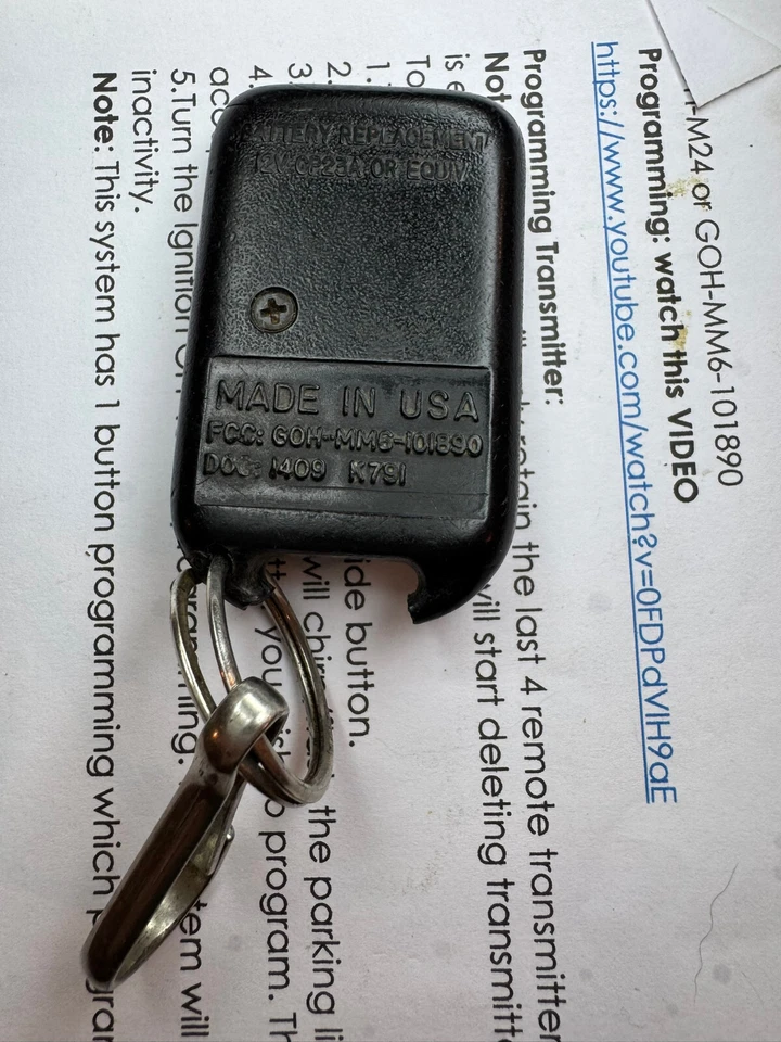 Mando a distancia sin llave FCC ID GOH-M24 101890 coche llavero transmisor control outback Foto 3 de 4