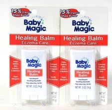 2 Count Baby Magic 0.5 Oz Healing Balm Eczema Care 15% Organic Shea Butter