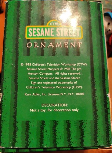 Sesame Street CTW 1998 Kurt Adler/Gibson Resin ELMO w Snowman 3" Orn Boxed - Picture 8 of 11