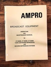 Ampro CT 2500B 3500B 4500B Recorder User & Technical Manual *Orig*