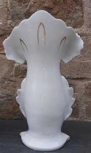 Beautiful Large Antique Hand Painted & Gilded Porcelain Floral Vase C 1880+ - Picture 4 of 5