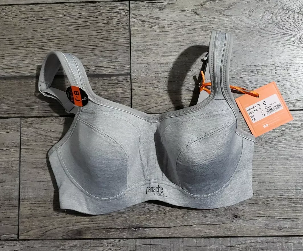 *28E* Panache Women's High Impact Underwire Sports Bra 5021 Grey Marl