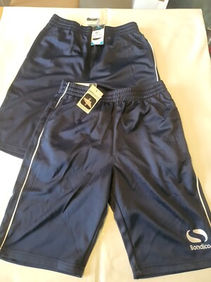 Mens Size Medium Sondico S Pro Training Shorts Navy 2 Pairs