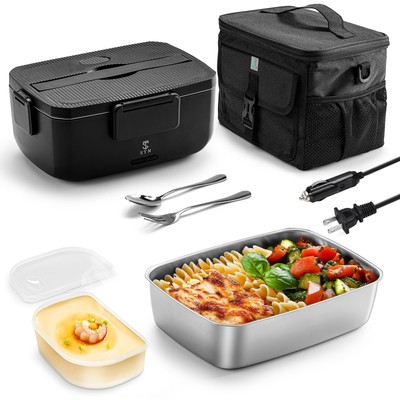 Electric Lunch Box for Adults 2L Heated Lunch Boxes for 12/24/110V with 10L I...