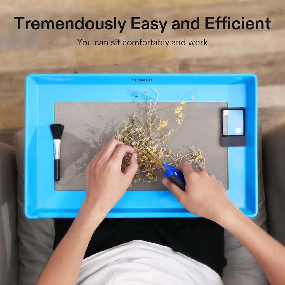 VIVOSUN bandeja de corte resistente 2 em 1, conjunto de tela de peneira seca com tesoura de corte - Imagem 3 de 4