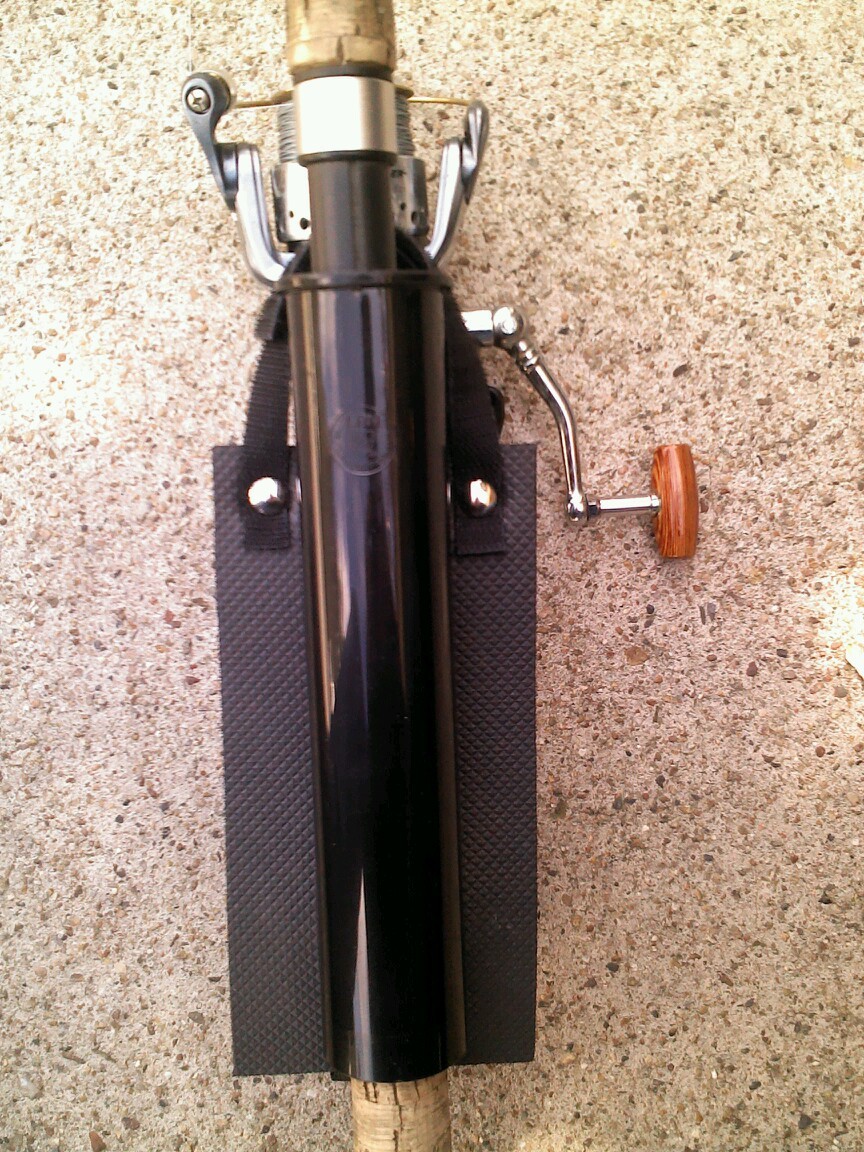 NEW PIER / DOCK FISHING ROD / POLE HOLDER ANGLED WITH SAFETY STRAP | eBay