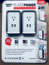 USB Wall Plate Charger Plug Device Surge Protection Ports Hub Outlet Portable