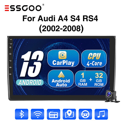 Android 13 Auto 32G Carplay Autoradio GPS Cam Für Audi A4 8E 8H B6 B7 2000-2009