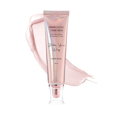 FACES CANADA Strobe Cream Rose Gold, 30gm Primer + Highlighter + Moisturizer