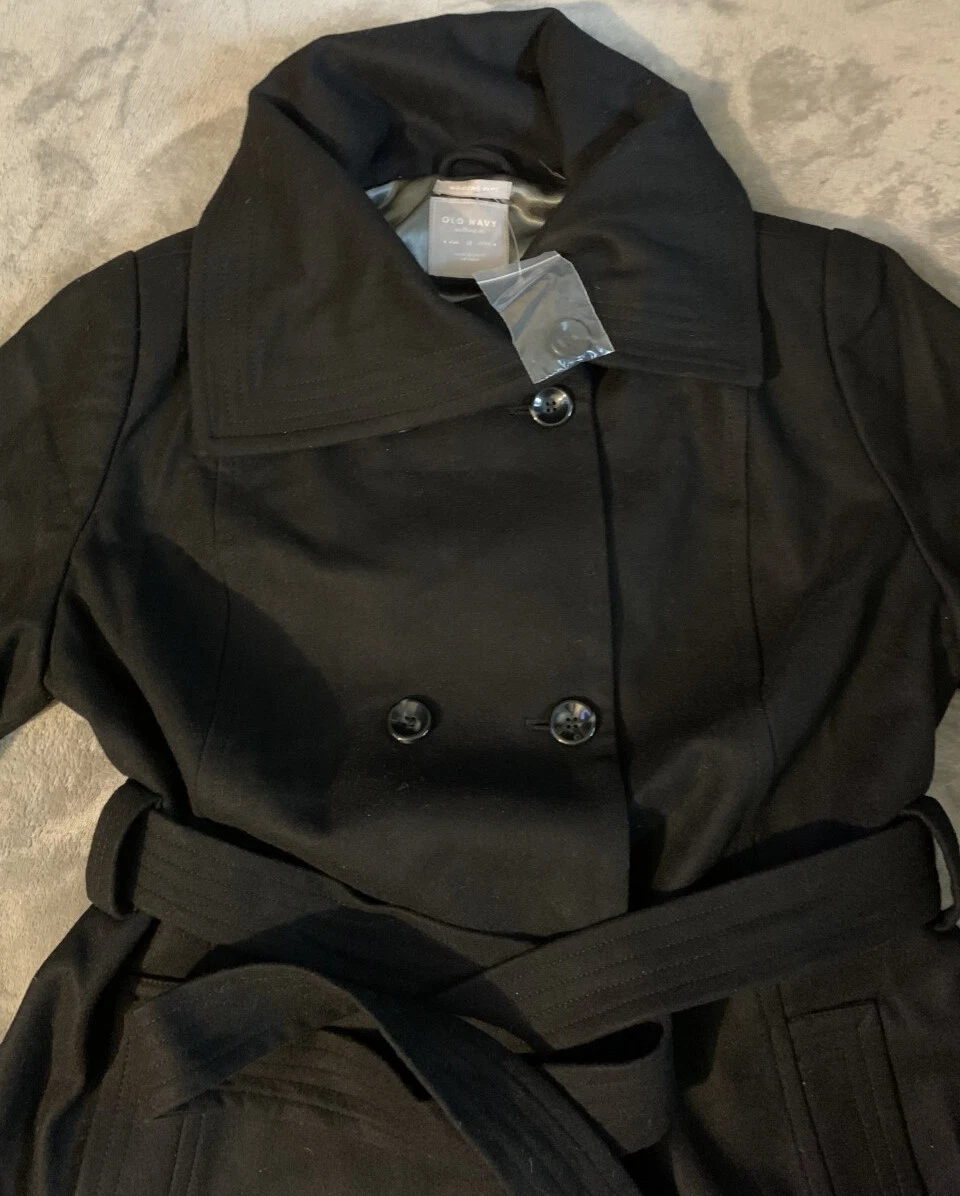 Women's peacoat clearance with tie waist