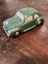 Handmade Vintage Wooden Model Volkswagen Beetle Toy Car Green