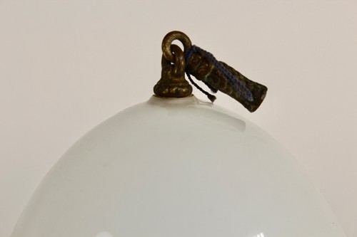 Antique Art Deco Milk Glass Lamp Lighting Globe Shade Acorn Shape #2 - Picture 2 of 16