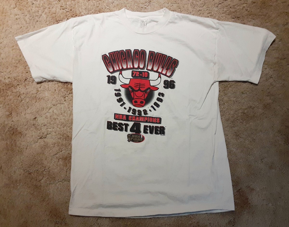 Vintage 1996 Chicago Bulls T-Shirt XL Best 4 Ever NBA