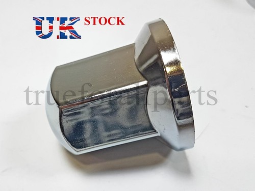 New 60x 32mm Wheel Nut Cover LONG Lux Plastic CHROME Lorry Trailer Bus Truck LKW - Picture 3 of 7