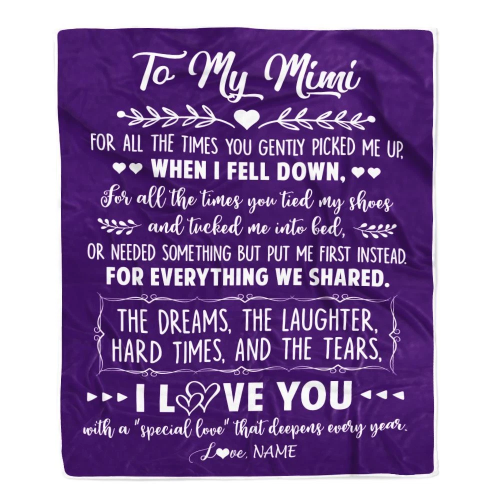 Personalized To My Mimi Blanket Birthday Mothers Day Blanket From Grandkids