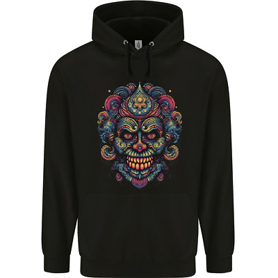oneforus Felpa con Cappuccio a Maniche Lunghe con Stampa Teschio da Uomo Maglione Esterno con Cappuccio Allentato Casual