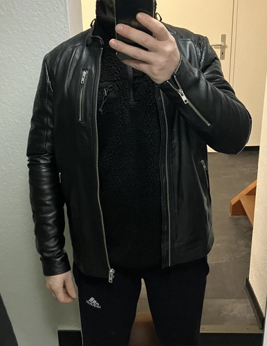 Jack & Jones Vintage Biker Lederjacke Echt Leder Nr 4 Gr M - Bild 5 von 12