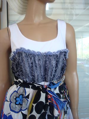 Robe Colorée Créateur Leslie Monte Carlo - Taille 38/40, Neuve Avec étiquettes