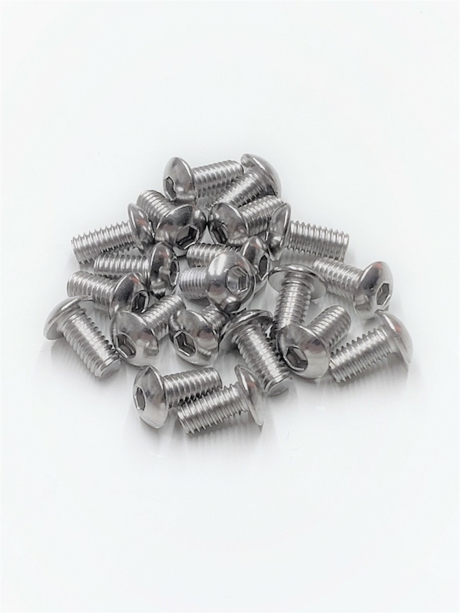 ヴェ Stainless Steel 4x8mm Button Head Machine Screws (20) HPI 94553