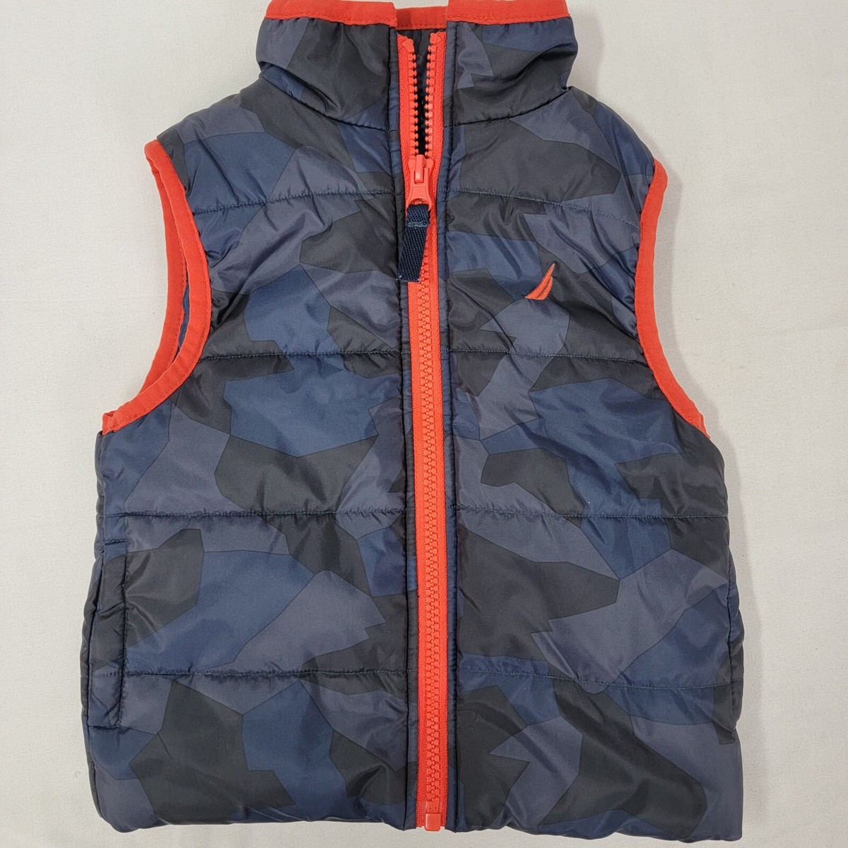 Nautica Baby Infant Blue Black Gray Camo VEST Zip Up 12 M 12M