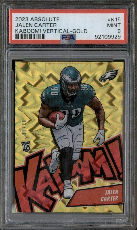 Jalen Carter Panini Absolute Kaboom! Vertical #K15 Gold