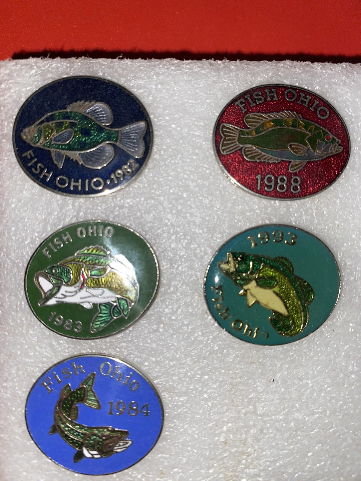 Fish Ohio Award Pins (8), Plus One eBay