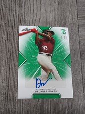 DEUNDRE JONES 2021 LEAF PERFECT GAME GREEN AUTOGRAPHED ROOKIE CARD. #3/10....