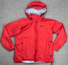 Jack Wolfskin Texapore Women's Red Full Zip Hooded Outdoor Hiking Jacket Size L