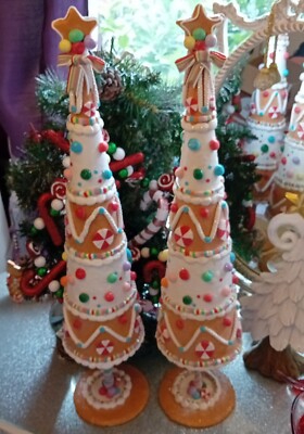 TK Maxx Weihnachten 2 Riesen Zuckerstange Sweet Iced Lebkuchenbaum 68 cm